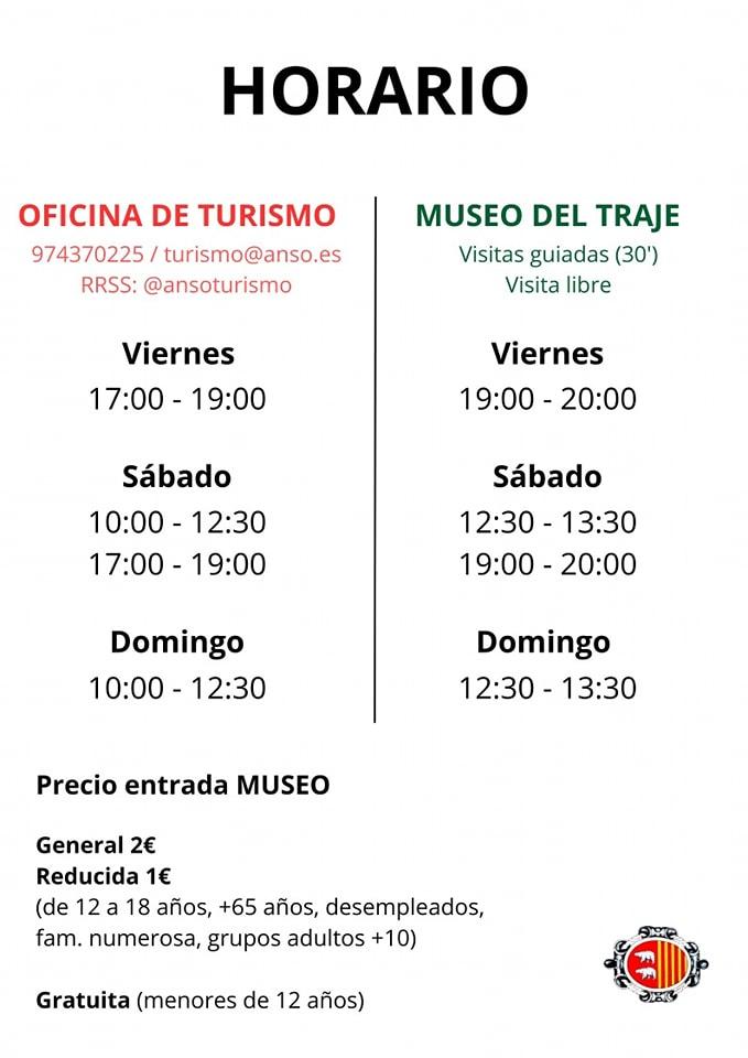 Imagen Oficina de Turismo de Ansó. Horarios