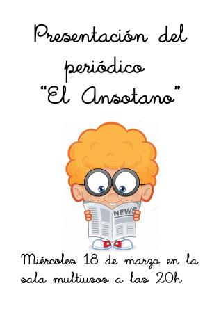 Imagen Presentación del periódico "El Ansotano"