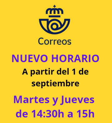 Imagen Nuevo horario de la Oficina de Correos